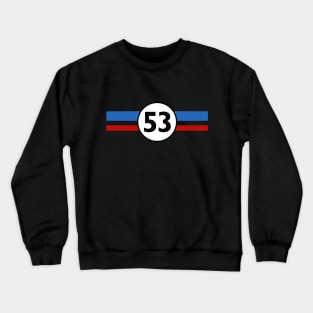 Herbie 53 Classic Racing Car 1963 Circle Logo #9 Crewneck Sweatshirt